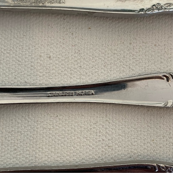 3 Estia CASCADE Stainless Glossy Korea Serving Spoons 7.5" Silverware Flatware - Picture 5 of 6